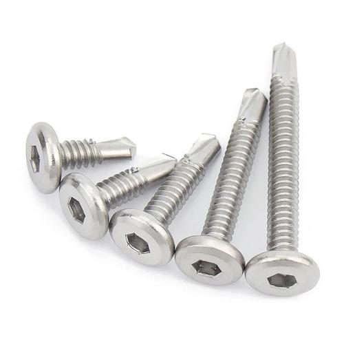 410不銹鋼平頭內(nèi)六角鉆尾螺u絲 沉頭六角燕尾釘 護欄自攻螺絲m5.